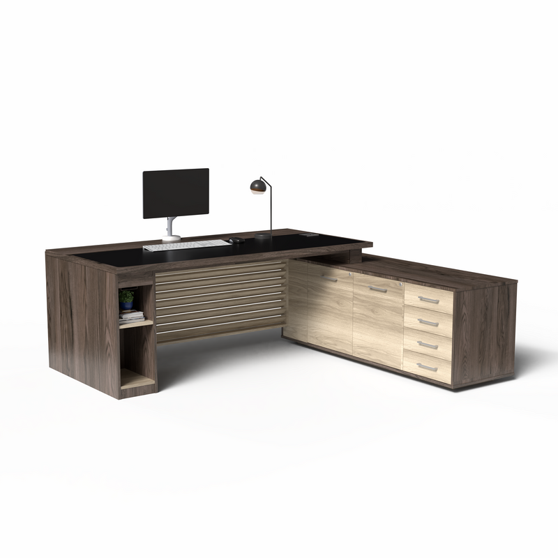 500-Series Managerial Bookcase LEG-ATARI, L-Workstation