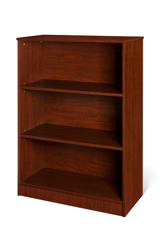 mahogany 3 tier shelf bookcase with adjustable shelves
