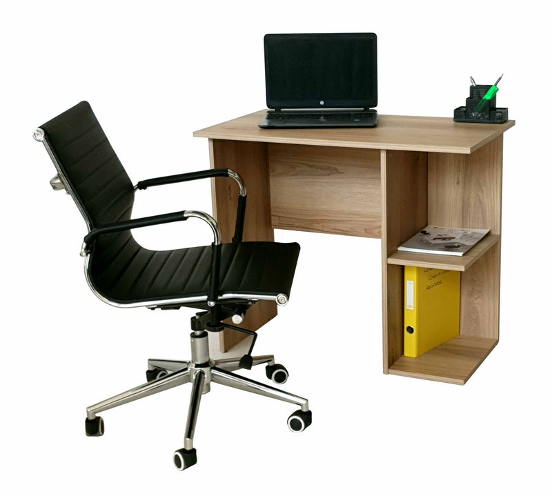 STUDY DESK, 2 TIER SIDE SHELF - SAHARA