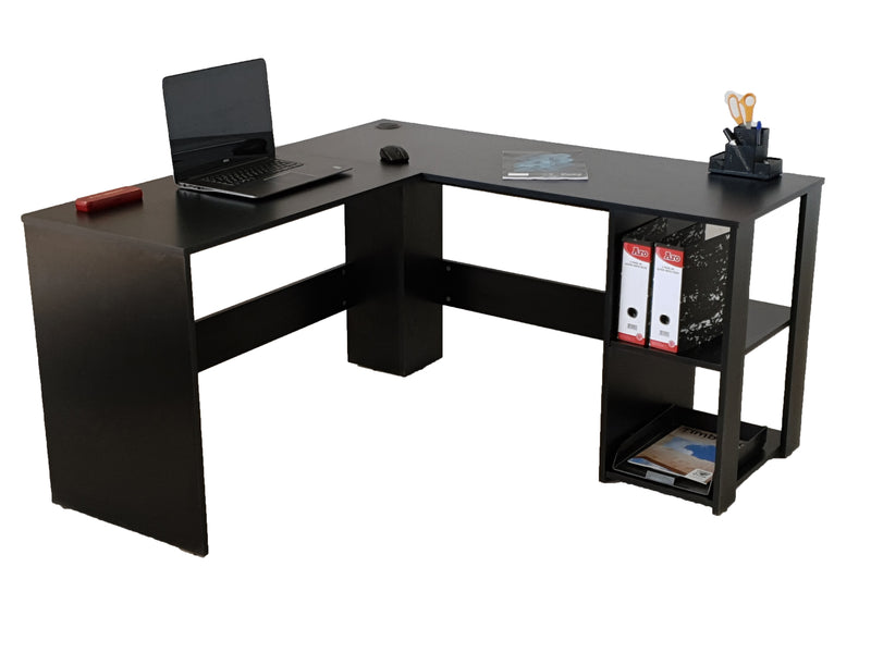 HOME Desk L-WORKSTATION BLACK 1350x1350