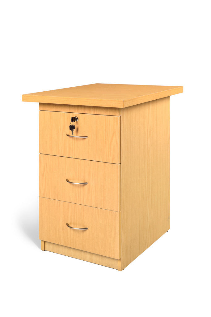 SUPER100 DESK HEIGHT PEDESTAL OAK