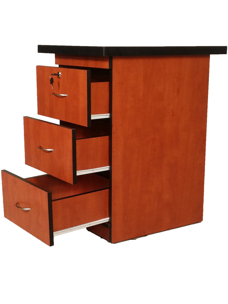 SUPER100 DESK HEIGHT PEDESTAL CHERRY