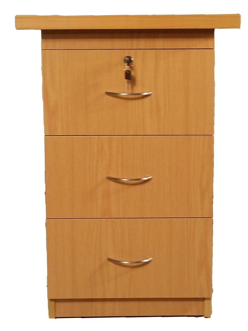 SUPER100 DESK HEIGHT PEDESTAL OAK