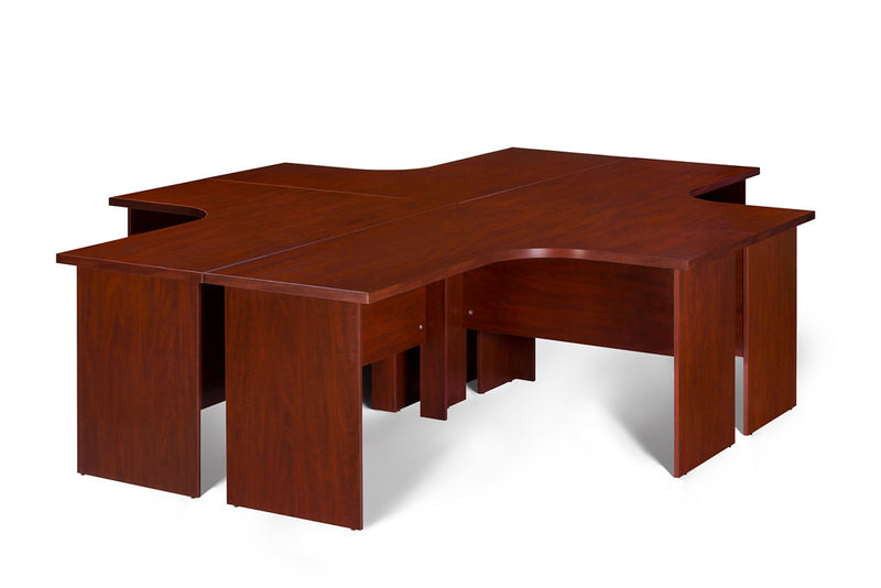 SUPER100 CLUSTER WORKSTATION LEFT HAND ROYAL MAHOGANY 1600